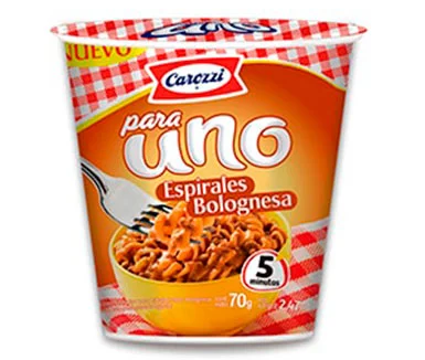 Pasta para uno bolognesa