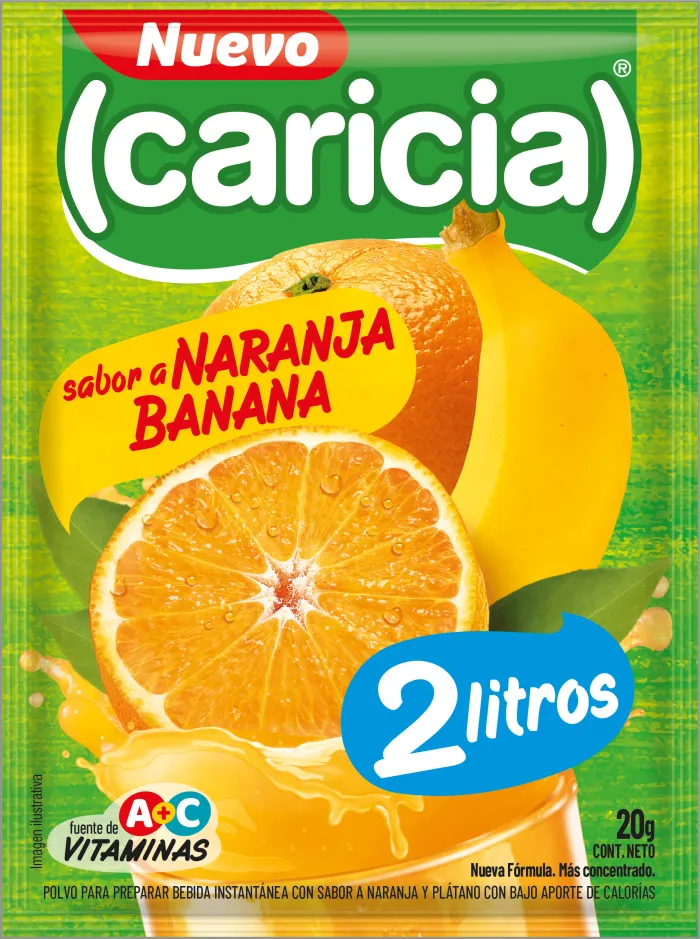 Caricia Naranja Banana 2 Litros