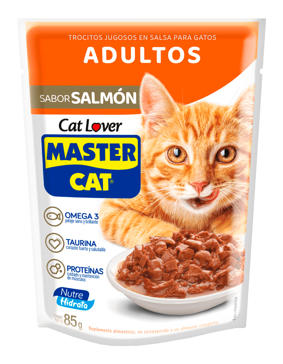 Master Cat Trocitos Jugosos Salmón 85 g