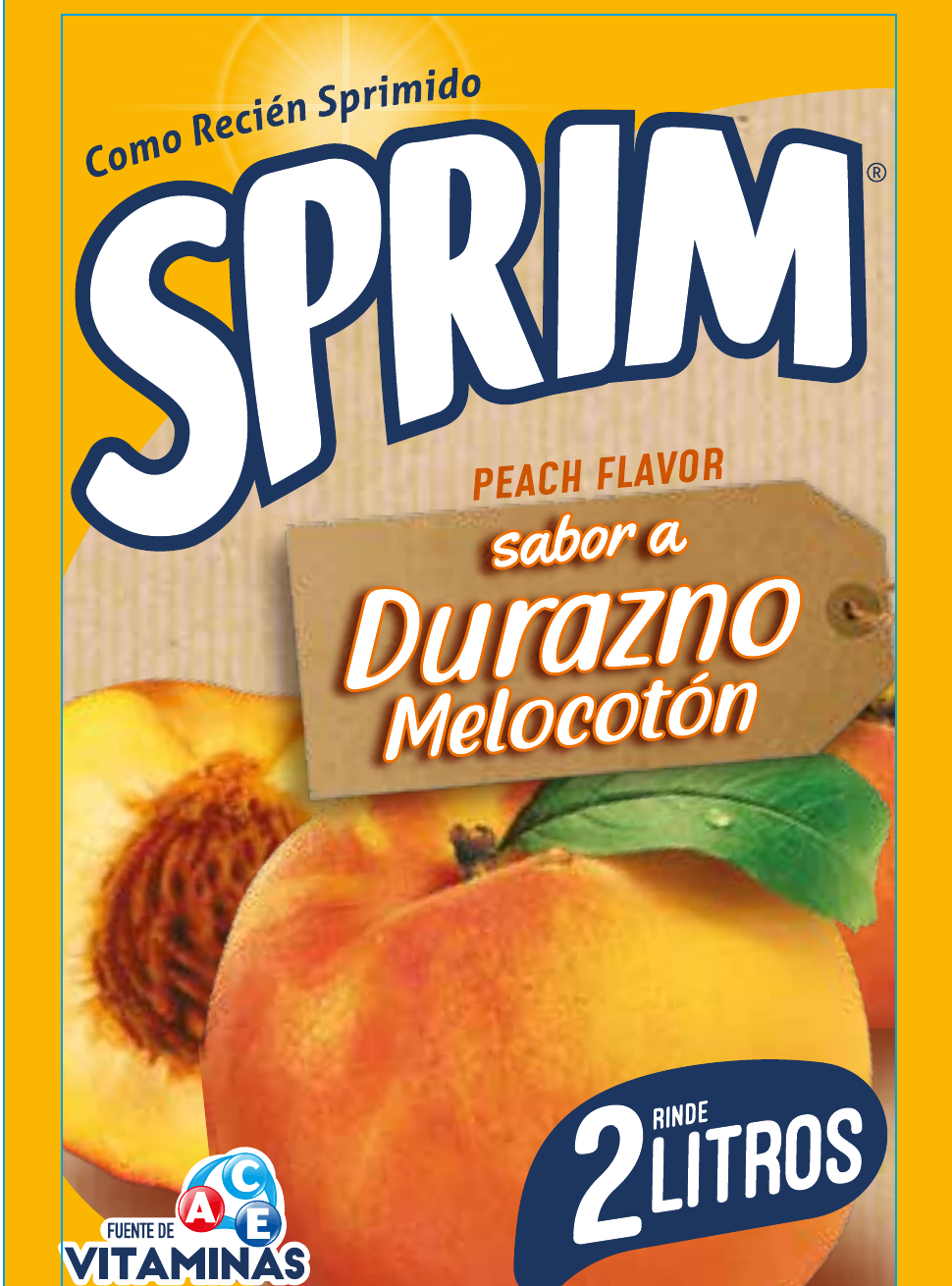 Jugo Sprim 2L Durazno 25 g.