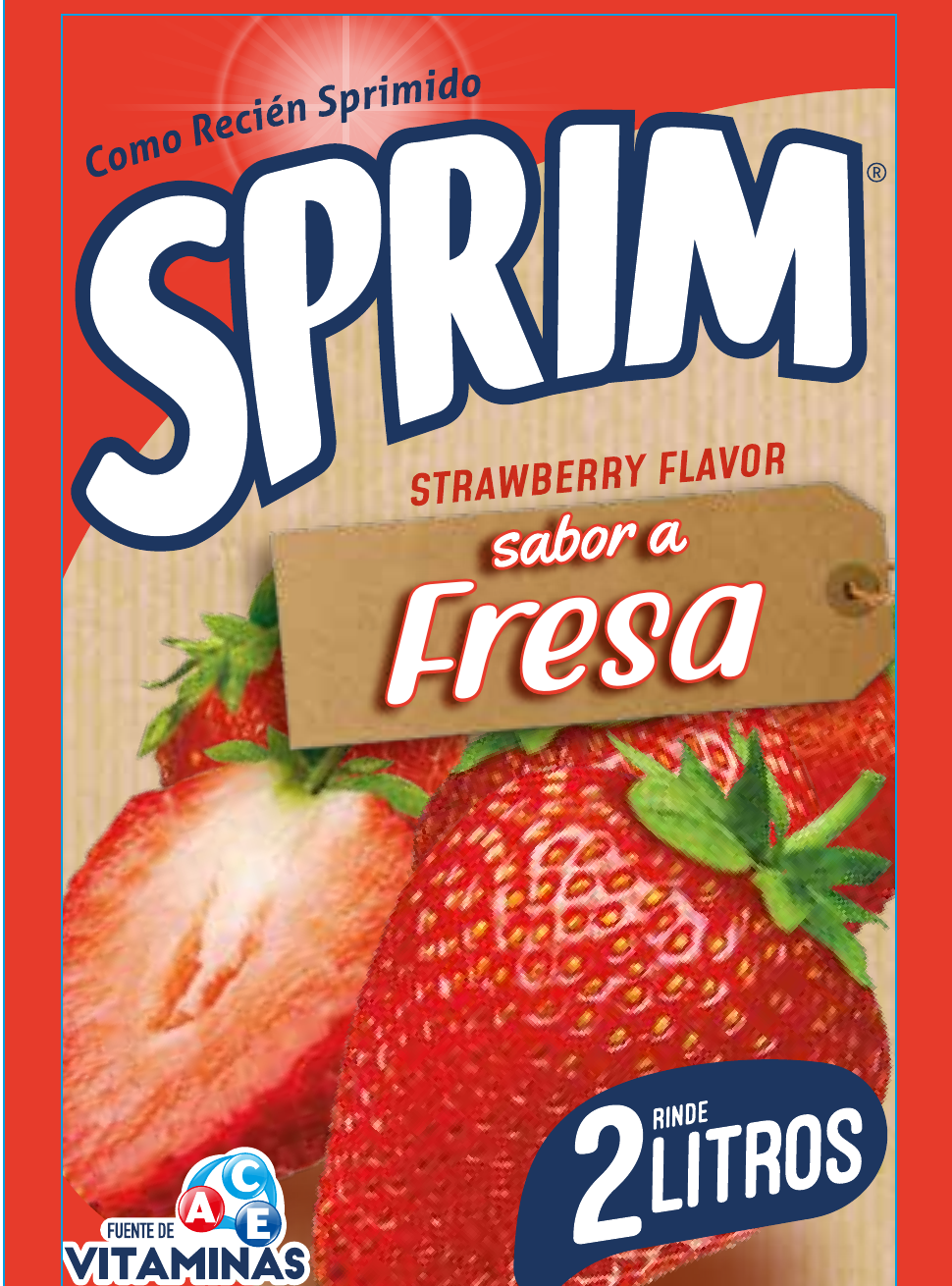 Jugo Sprim 2L Frutilla 25 g.