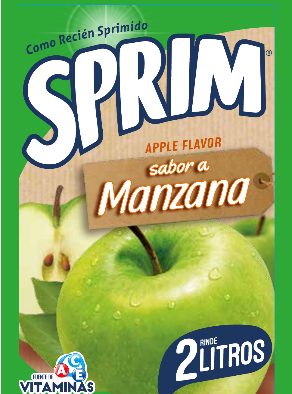 Jugo Sprim 2L Manzana 25 g.